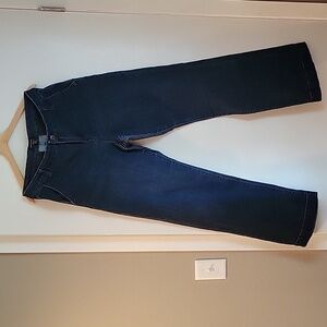 Banana Republic Factory, trouser jeans, women's size 31, dark blue.